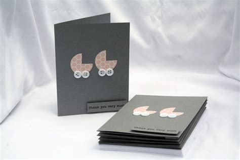 Twins Baby Shower Thank You Cards Twins Thank You Cards