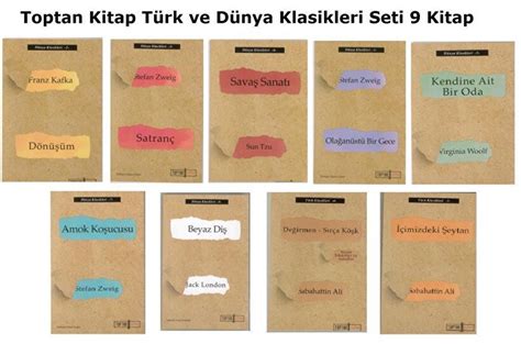 Toptan Kitap Modern Klasikler Seti 9 Kitap Fiyatları ve Modelleri