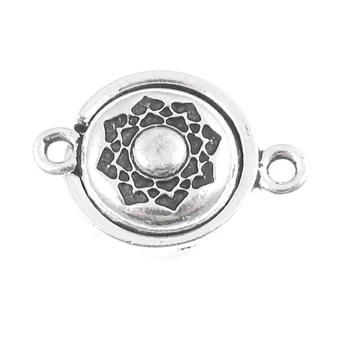 Silver Lotus Magnetic Clasp TierraCast Pewter Boho Flower 1 Set