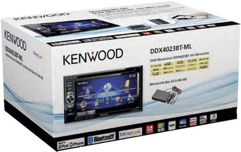 Kenwood Ddx Bt Ml Dopple Din Dvd Autoradio Schwarz Euronics