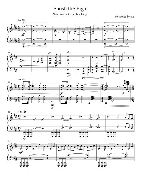 Halo 3 Finish The Fight Sheet Music For Piano Solo