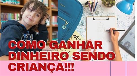 Como ganhar dinheiro sendo criança Empreendedorismo Infantil YouTube