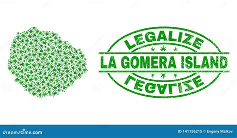 O Cannabis Deixa O Mapa Da Ilha De Gomera Do La Da Colagem Legaliza