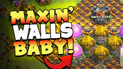 Clash Of Clans Farming To Max Walls Lvl Here We Come Youtube