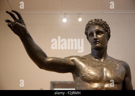 Athens Greece The Antikythera Youth Ephebe Ancient Greek Bronze