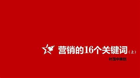 营销的16个关键词上word文档在线阅读与下载无忧文档