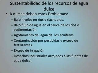 Sustentabilidad De Recursos Hidricos PPT