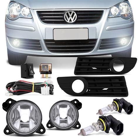 Kit Farol De Milha Polo Hatch Sedan 08 09 10 11 Auxiliar Neblina Hella