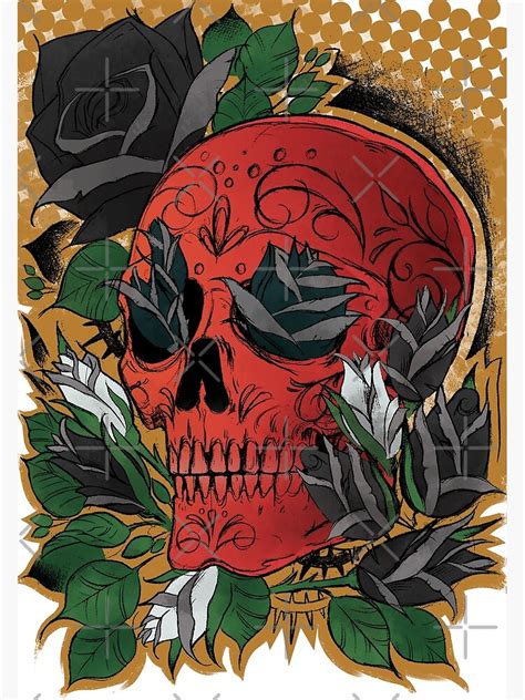 Red Skull Poster By Fbr83 Redbubble