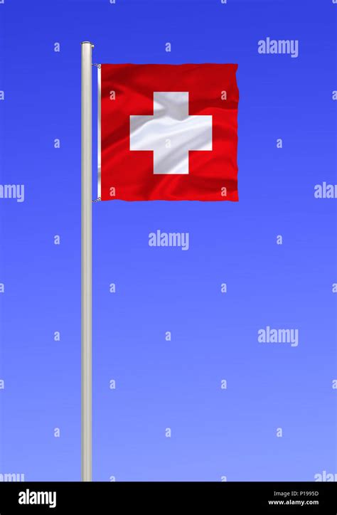 Flag of Switzerland, Flagge von der Schweiz Stock Photo - Alamy