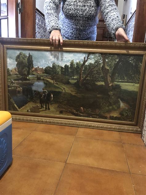 Quadro Vintage Grande E Antigo Seixal Arrentela E Aldeia De Paio Pires