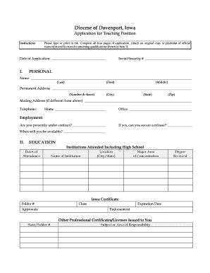 Fillable Online Prince Pvt K12 Ia Printable Application For Teaching