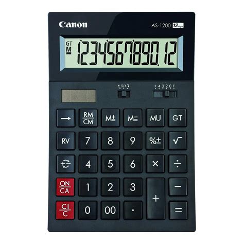 Canon Calculatrice Compacte Chiffres As Noir Calculatrice