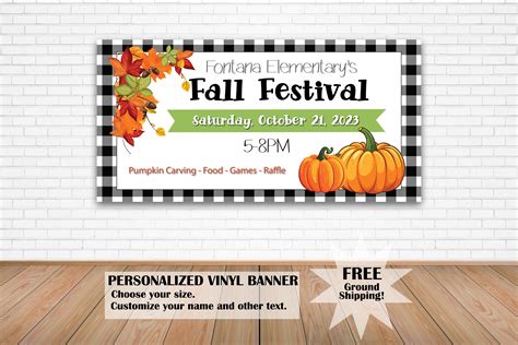 Fall Festival Banner for School Church, Happy Birthday Banner Fall ...