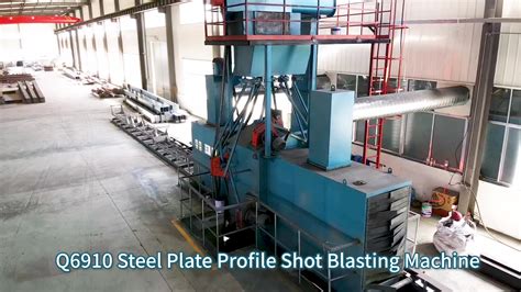 China Automatically Pass Through Roller Conveyor Type Shot Blasting