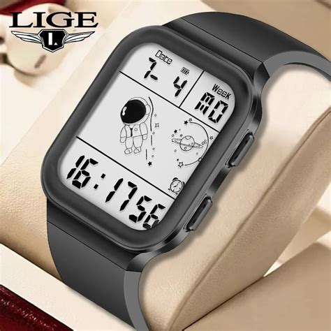 Lige Digital Men Military Watch M Waterproof Wristwatch Led Sport