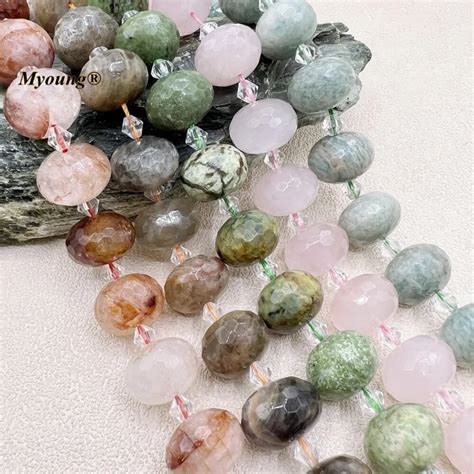 13x18MM 20PCS Large Faceted Natural Stones Amazonites Rose Quartzs