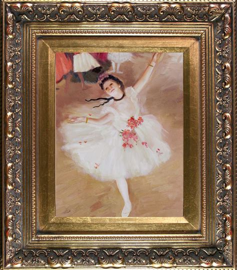 Edgar Degas Star Dancer On Stage Pre Framed Baroque Antique Gold