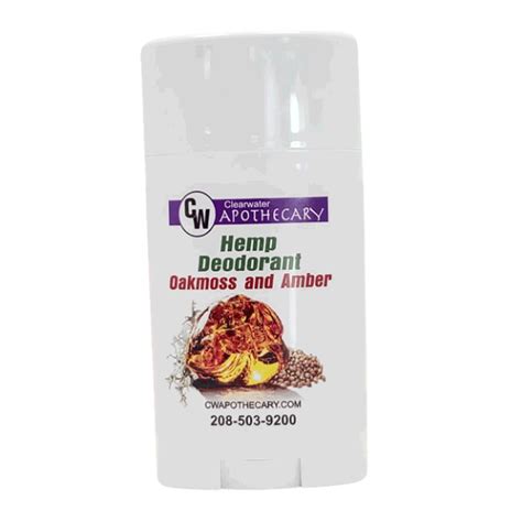 Hemp Oak Moss And Amber Deodorant 25oz Cw Apothecary