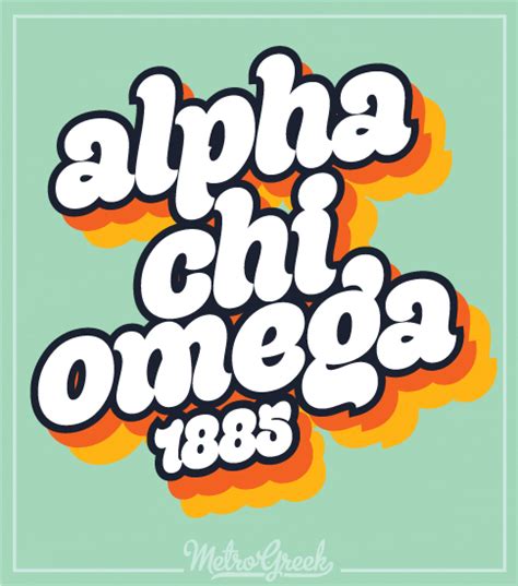 1399 Alpha Chi Omega Retro Seventies Shirt | Metro Greek