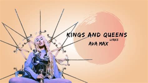 Ava Max Kings And Queens Lyrics Youtube