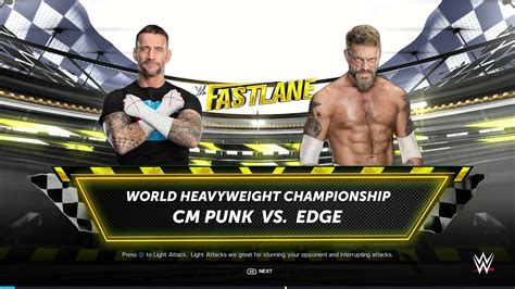 WWE 2K24 CM Punk Vs Edge One On One Match YouTube