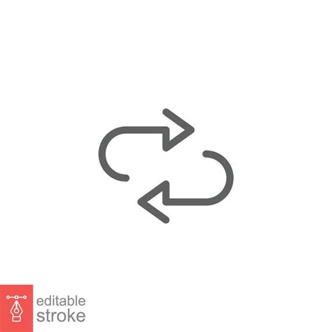 Exchange Trade Icon Simple Outline Style Return Or Swap Swap Cycle