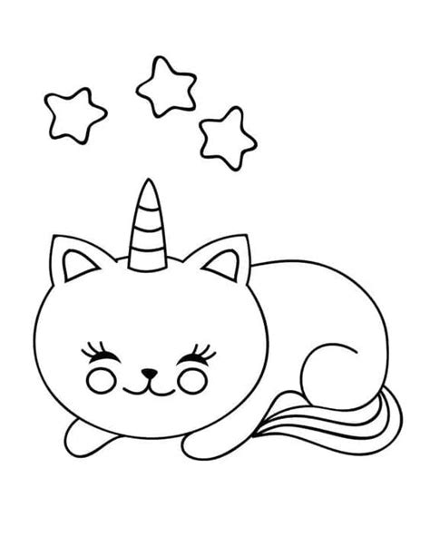 Coloriage Chat Licorne Avec Toiles T L Charger Et Imprimer Gratuit