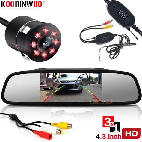 Koorinwoo Inch Wireless Tft Car Monitor Mirror Screen Reverse