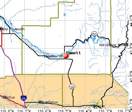 Map Of Emmett Idaho | Draw A Topographic Map