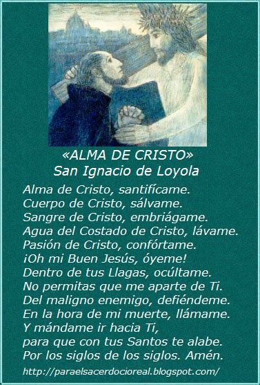 Para El Sacerdocio Real Alma De Cristo De Nuestro Amadísimo San Ignacio De Loyola