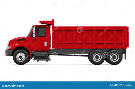 Red Tipper Dump Truck Color Isolated Vector 54621224