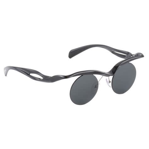 Prada - Prada Runway - Round Sunglasses - Black Slate Gray - Prada ...