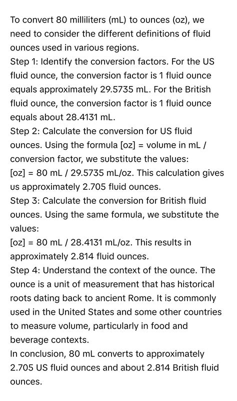 Solved How Many Oz Is 80 Ml Math
