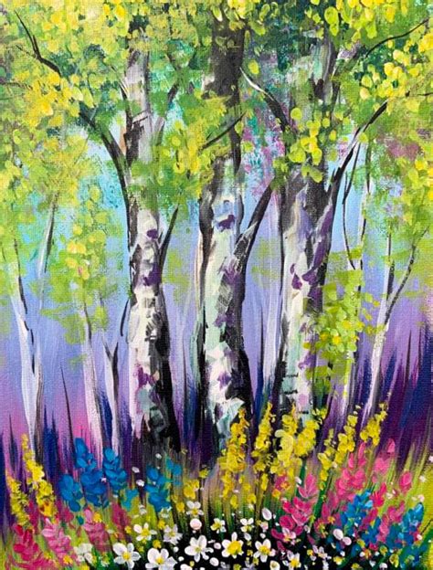 Three Birches A Paint Sip Event With Lisa Stir Up The Paint