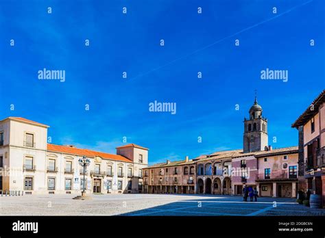 Plaza Mayor - Main square. Arcaded square, typical Castilian ...