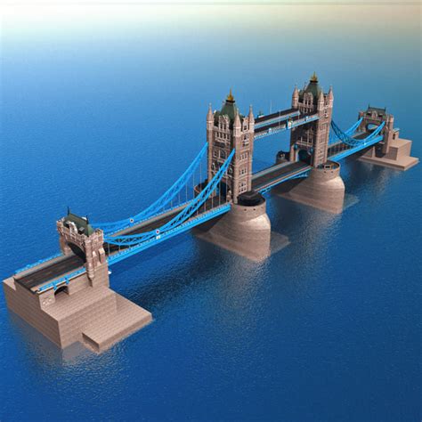 London Tower Bridge 3d Model London Tower Bridge By 3dmolier