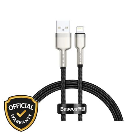 Baseus Cafule Series Metal 2 4a 1m Usb To Lightning Data Cable Caljk A01