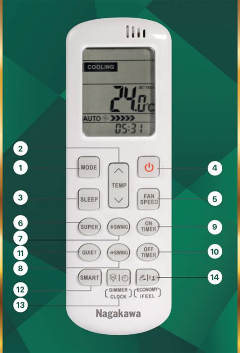 Hướng dẫn cách sử dụng điều khiển điều hòa nagakawa 12000btu đơn giản