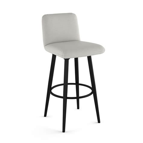 Amisco Amisco Betty 30 In Swivel Bar Stool Light Grey Polyester