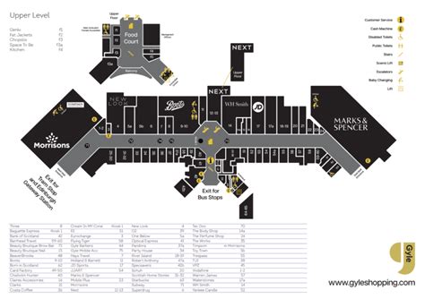 Centre Map Visitor Info Gyle Shopping Centre