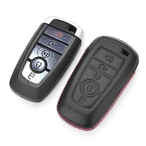 For Ford Fusion Edge Explorer F Black Leather Remote Key Fob Cover