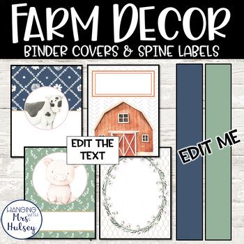 Farm Binder Covers And Spine Labels By Hanging With Mrs Hulsey Tpt