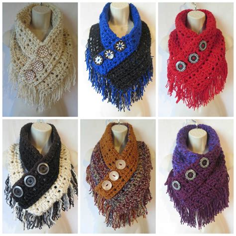 Crochet Infinity Scarf With Fringe Pattern