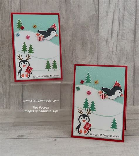 Penguin Place Cute Scene Card Video Tutorial Penguin Christmas