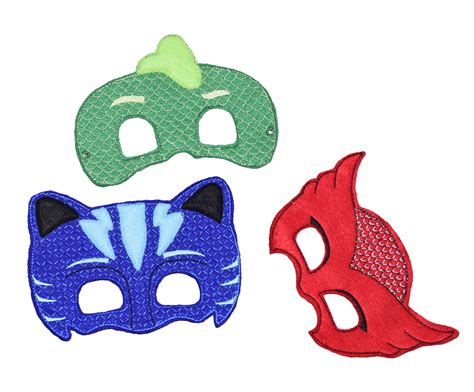 Kids Felt Mask PJ Mask Character Mask Owlette Gekko Catboy - Etsy