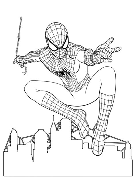 Spider-Man over byen tegninger til farvelægning, Ultimate Spiderman ...