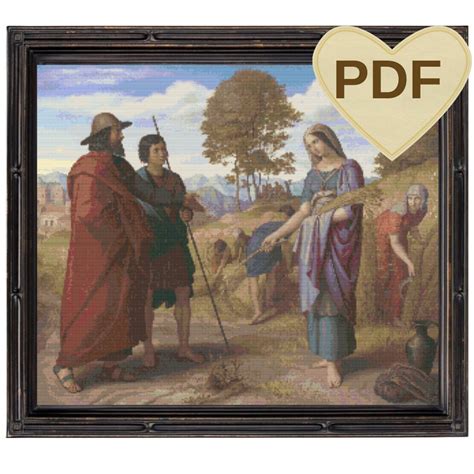 Cross Stitch Pattern Ruth In Boazs Field By Julius Schnorr Von