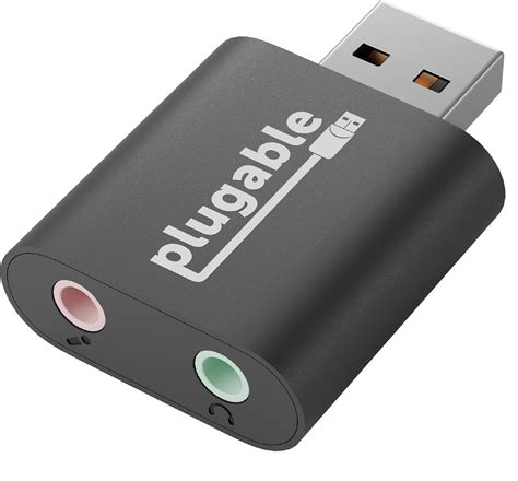 Plugable USB Audio Adapter With 3 5mm Speaker Headphone And Microphone