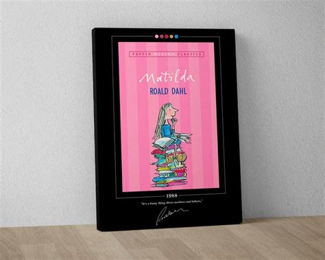 Matilda Book Cover Poster Roald Dahl Matilda Poster - Etsy